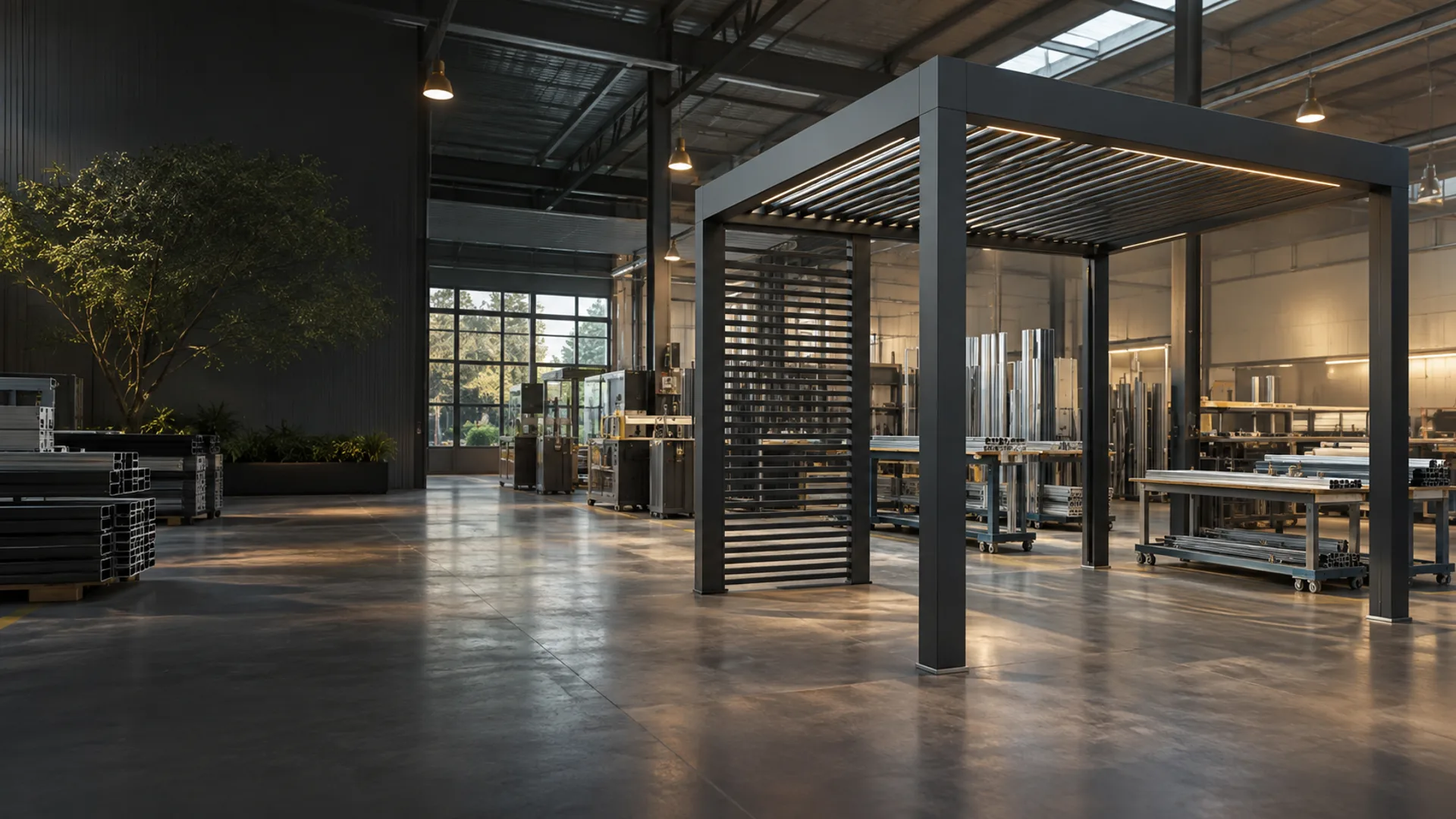 Aluminum pergola assembly and profile review environment