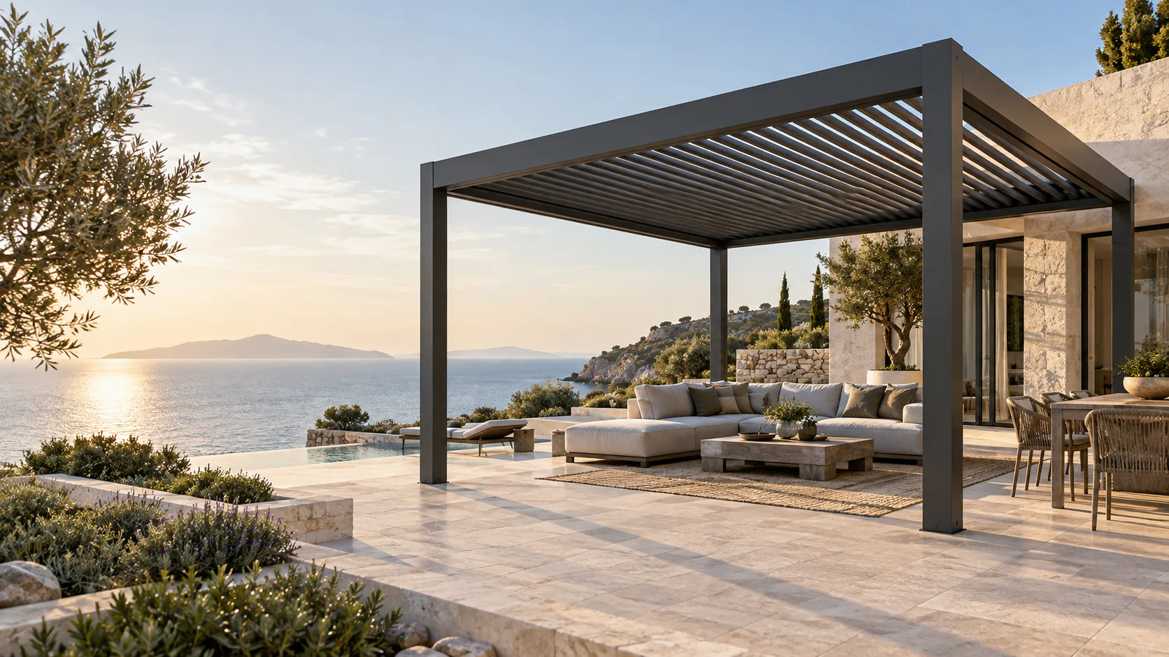 Motorized Louvered Pergola