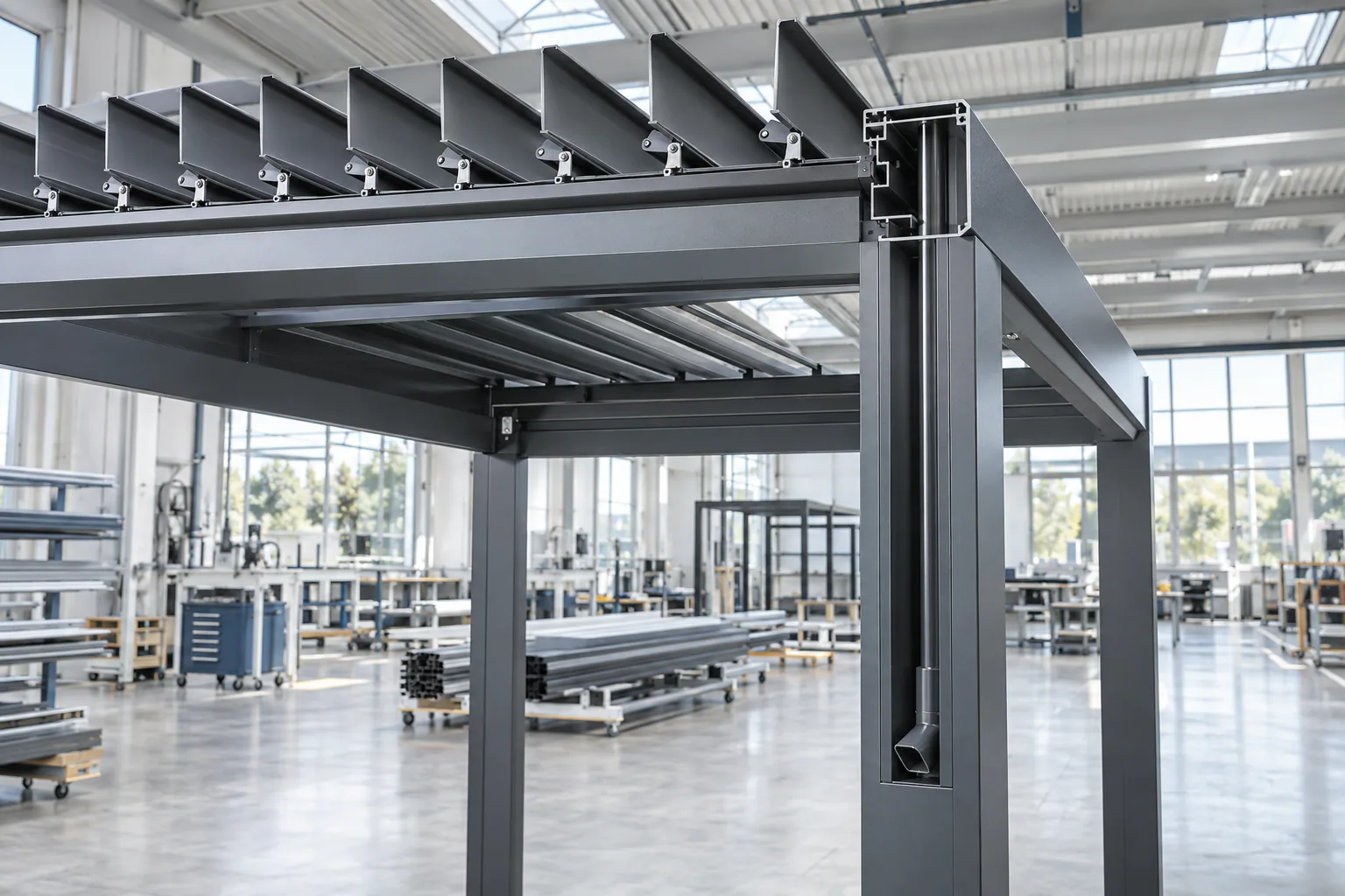 Pergola project measurement planning showing width projection height and site interfaces