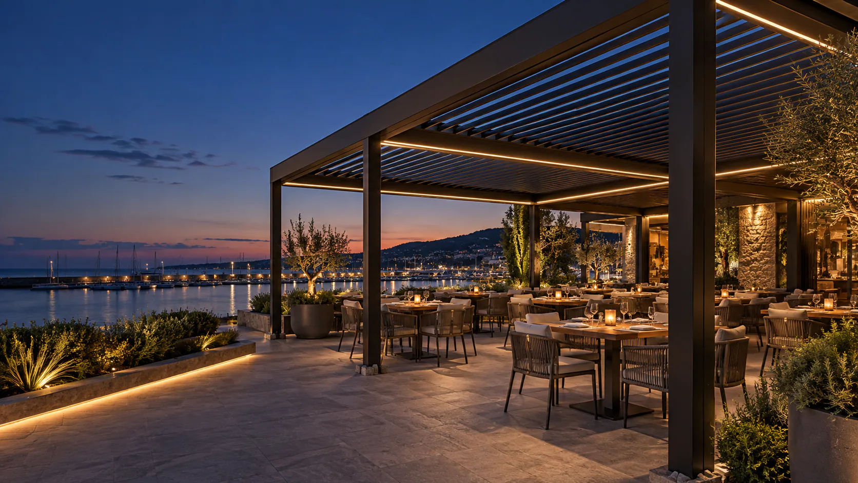 Heavy-Duty Louvered Pergola